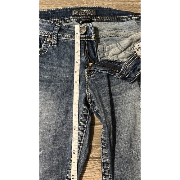 Silver Jeans Women's Sam Boyfriend Low Rise Distressed Jeans SZ 28x28 (29x28) - Picture 11 of 13